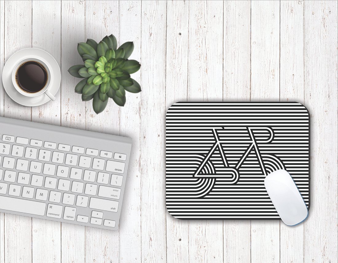 Fantaboy Striped Cycle Print Mouse Pad